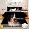 Bernie Mountain Dog 3D Printed Duvet Cover Cute Animal Style Bedding Set Home Polyester Soft Comfortable Quilt Cover Pillowcases