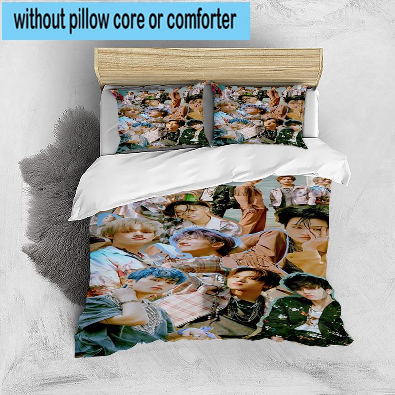 3PCS Kpop music 3pcs Bedding,Including 3PCS Duvet Cover And 2pcs Pillowcases Perfect for Christmas,Ideal for Bedroom, Dormitory