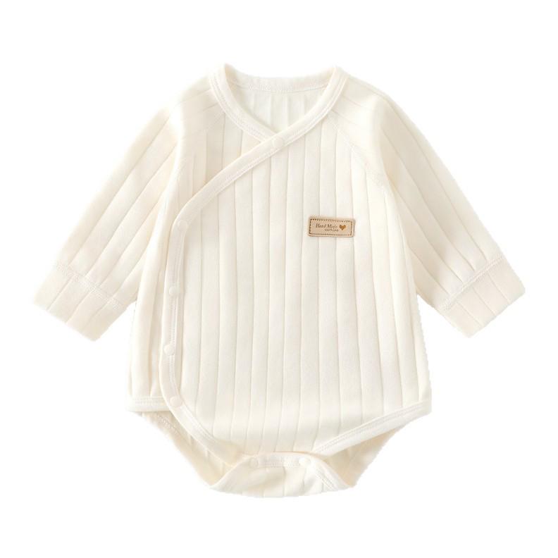 Body de Veludo Sem Costura Classe A para Bebê, 0-1 Ano, Macacão Pijama de Engatinhar Outono/Inverno