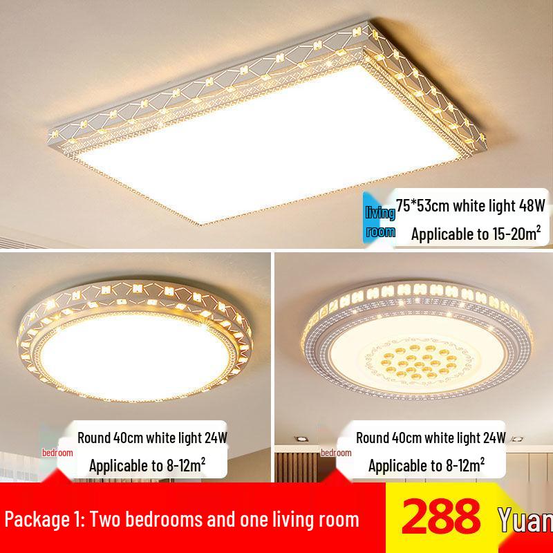 LED Ceiling Light: Simple, Atmospheric Round Fixture for Living Room, Dining Room, Study, and Bedroom.
