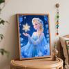 Disney Ice Queen Snowflake Painting by Numbers Hand Filled Drawing Art Kit Home Decor