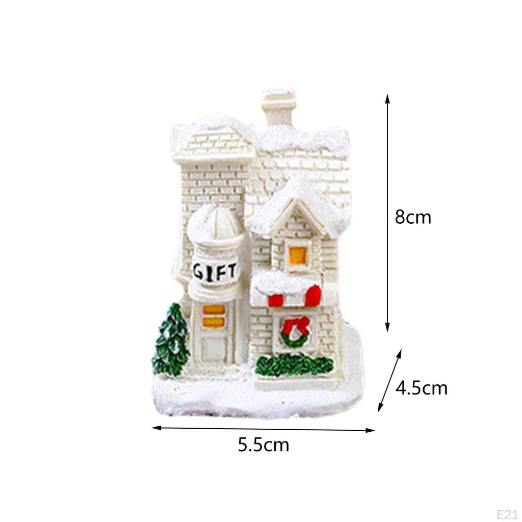 Christmas Glowing House Ornaments Holiday Decoration for Window Sill