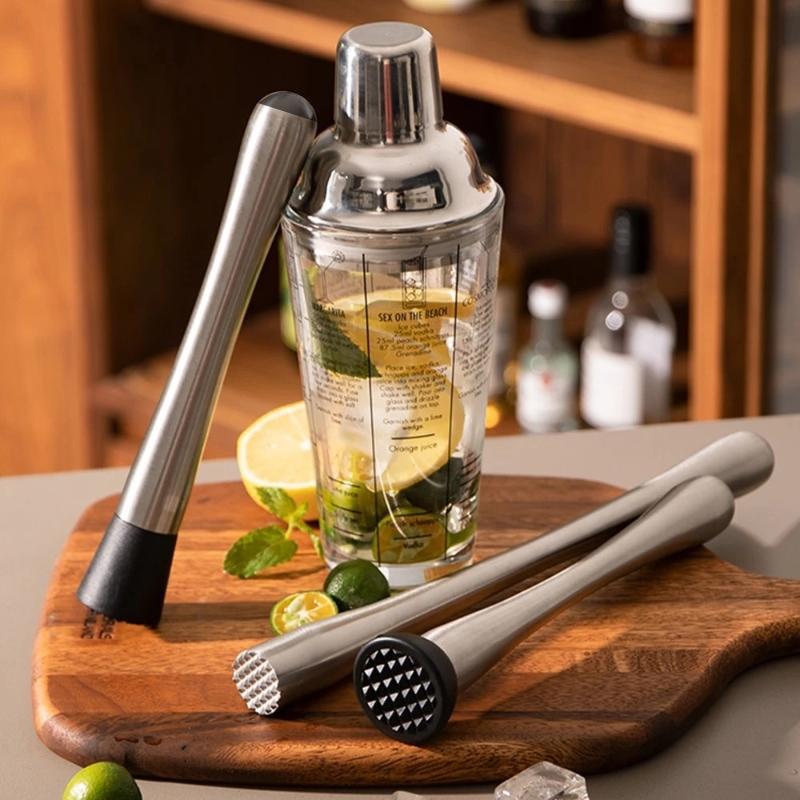 Stainless Steel Ice Cocktail Crushed Cocktail Popsicle Mash Juice Stick Ice Hammer Bar Tool Lemon Hammer Press