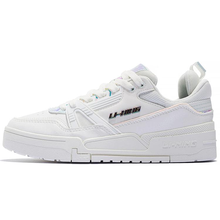 New LiNing 001 BTC BTC Low Top Skateboard Shoes Women's White Blue AGCS104-2