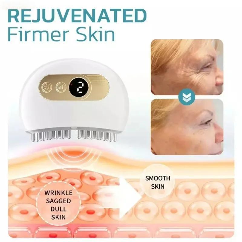 Electric Gua Sha Tool - High-Frequency Vibration & Heating Facial Lifting Massager with Reusable Stone Head for Skin Care Beauty