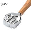 Rust-proof Meat Hammer Tenderizer Hammer, with Ergonomic Wooden Handle, Non-Slip Grip Stainless Handle Mallet Steel Fist-Shaped Mallet, Kitchen