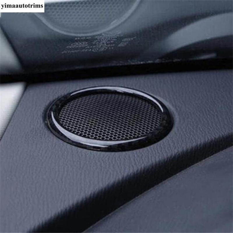 Dashboard Speaker Air AC Outlet Vent Ring Frame Cover Trim For Mazda 2 Demio & CX-3 2015 - 2025 Matte / Carbon Fiber Accessories