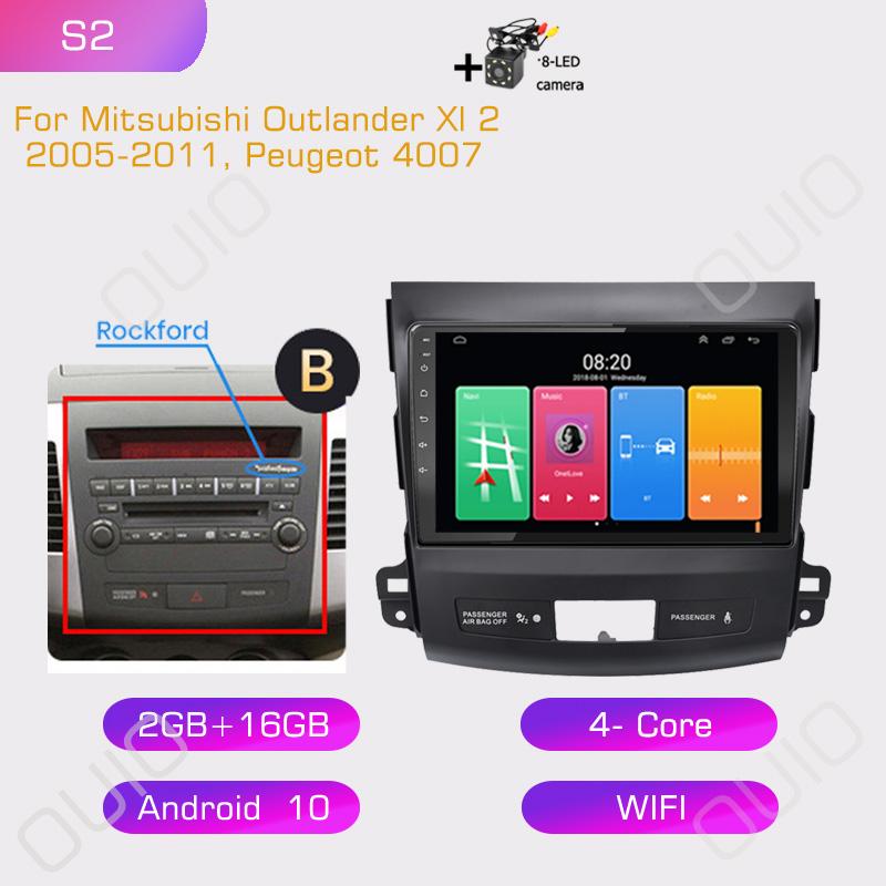 2din Android10 Car Radio Multimedia Carplay Auto GPS Navigation For Mitsubishi Outlander Xl 2 2005-2011 For Citroen C-Crosser