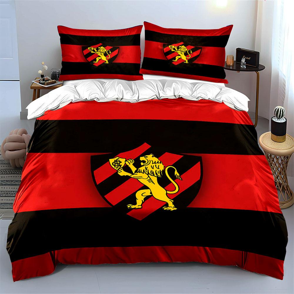 "Red Black Striped Lion Set" Bedding Duvet Cover Set Duvet Cover Pillowcases (1 * Duvet Cover 2 * Pillowcases, without duvet insert)
