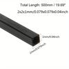 1-3 uds Longitud x 500 mm Tubo Cuadrado de Fibra de Carbono 2x2x1mm 3x3x2mm 4x4x3mm 5x5x4mm 6x6x4mm 6x6x5mm 8x8x6mm 8x8x6.5mm 10x10x8mm