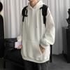 Solid Color Sweater Spring And Autumn Hong Kong Style Couple Hooded Jacket Loose Trend Student Autumn Clothes