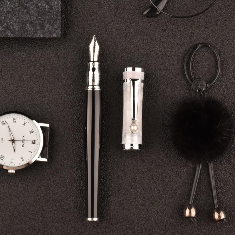 

Fuliwen 2037 Celluloid Fountain Pen Fine Nib Fashion Writing Gift Pen Various Color For Office Home School Supplies Medium 0.7mm