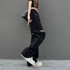 Odnímateľné nohavice Ženy Streetwear s vysokým pásom Sladké Cool Dievčatká Korejská móda Všestranné Ležérne Hip-hop Unisex jarné nohavice