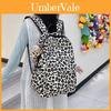 Leopard Print Casual Backpack Nylon Breathable With 15in Laptop Compartment Air Cushion Straps For Street Fashion School College
