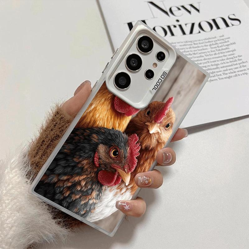

Chicken Hen Rooster Shockproof Phone Case for Samsung Galaxy S26 Edge S25 Ultra S24 FE S23 Plus S21 Cover Anti Fall Fundas Samsung S25 FE