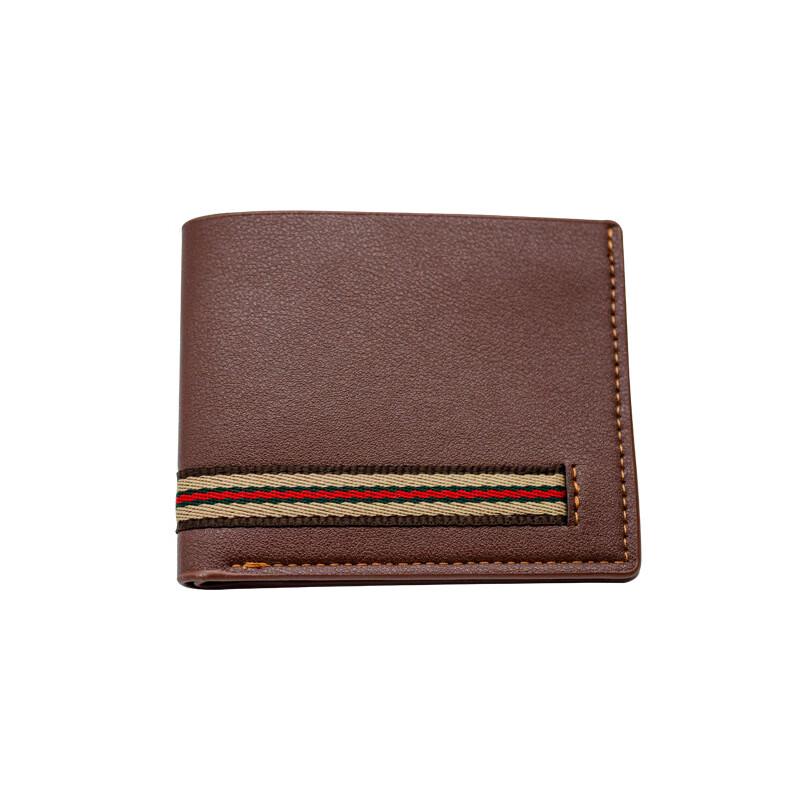 Men s Embossed Short Bi-fold Wallet