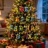 Englischer Aufklärungs Lernwerkzeug 26 Buchstaben Cartoon Dinosaurier Adventskalender, 2D Acryl Dino Figuren Nicht Wiederholende Buchstaben Ornamente Weihnachten