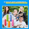 Translucent 10 Hole Harmonica Clear Tuning Diatonic Harmonica Blues Harmonica  Young Learners