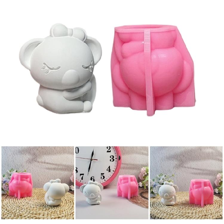 Koala Tierfigur Silikon Kerzenformen für handgefertigte Kerzen Seifenherstellung Zement Gips Silikonformen für Kunsthandwerk