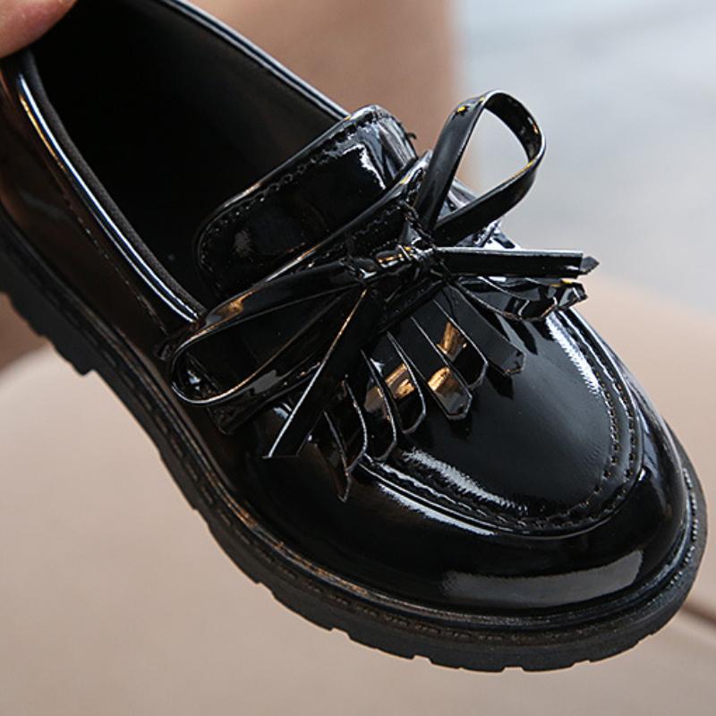 Girls' Shoes Autumn Retro Student Shoe Girls' Patent Leather Shoe Comfort Performance Shoes Princess Shoe Girl Kid Shoes Loafers
