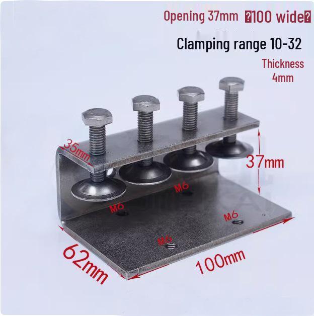 C304 Tiger Claw U-Shaped Stainless Steel Pipe Clamp