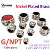 Waterproof Cable Gland IP68 Nickel Plated Brass 1/4" 3/8"1/2" 3/4" 1" 2" 3" BSPP/NPT Male Thraed For 3-6.5mm 4-8mm Cable Joint