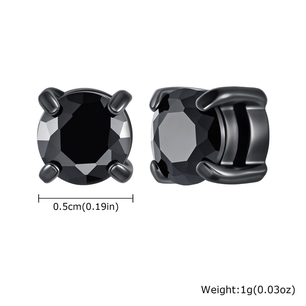 Hiphop Magnetic Ear Clip for Men Women,Crystal Zircon Metal Ear Clip,Non Perforated Ear Jewelry Gift