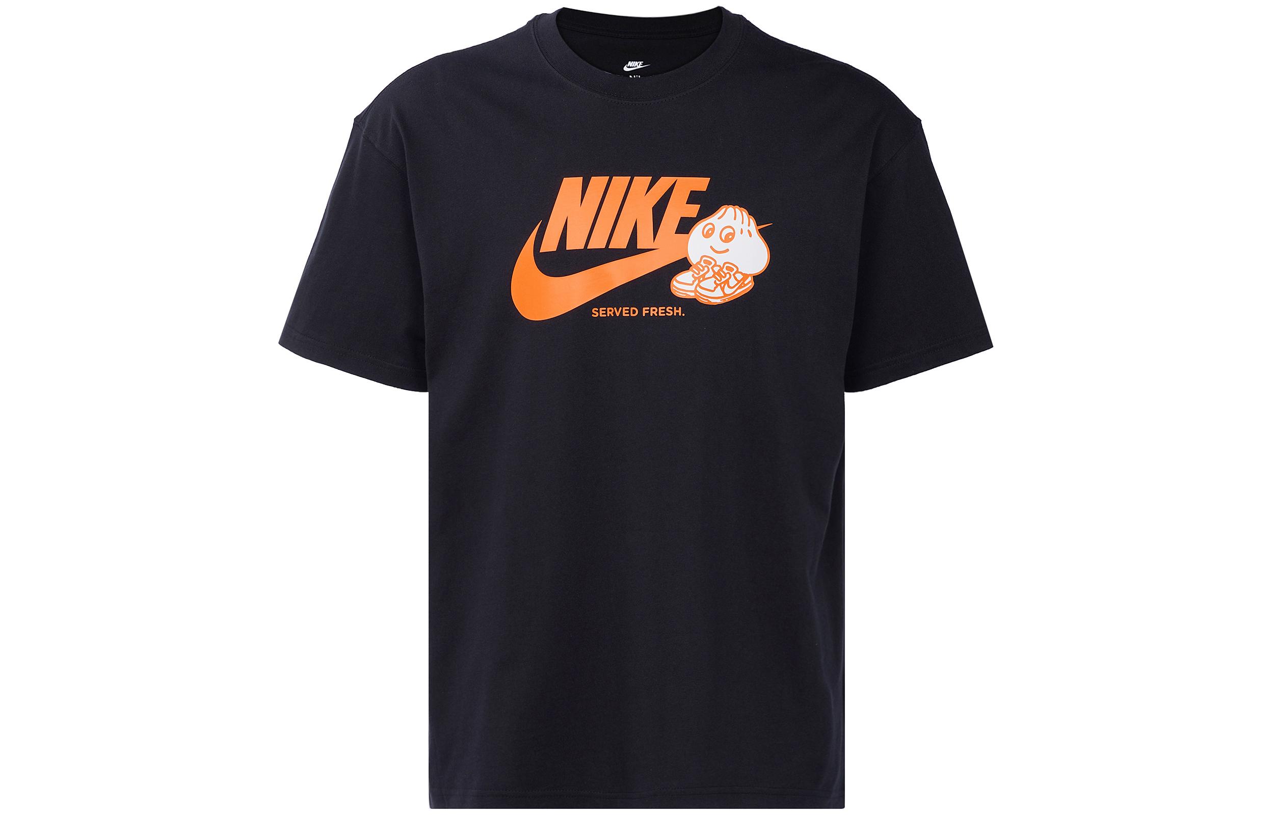 Nike Max90 T Shirts Men s Black Crew Neck Moderate Straight Fit FB9804-010 M