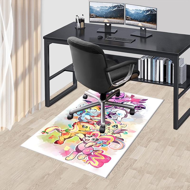 My Little Pony Chair Mat: Cute Cartoon Horse Rug for Home Decor, Office Carpet Gift