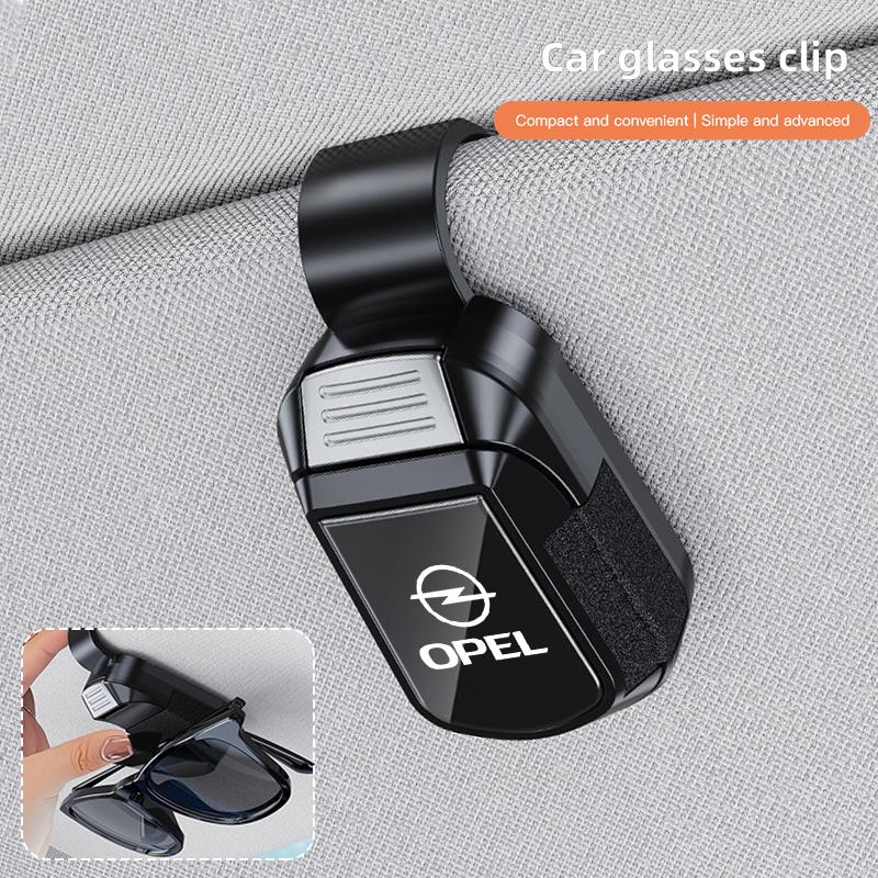 Car Sunglasses Clip Sun Visor Glasses Holder Card Ticket Clamp For Opel OPC Astra Grandland Corsa Mokka Frontera Insignia Zafira