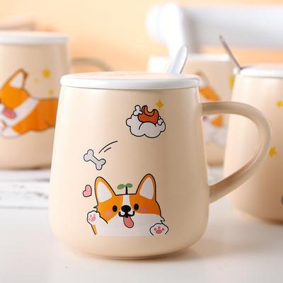 Tazza in Ceramica Cartone Animato Corky con Coperchio Cucchiaio Tazze da Caffè Tazza Regalo Personalizzata Tazze e Mug Spedizione Gratuita Tazza per Tè Drinkware