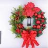 Holiday Decor 30cm Christmas Wreath Red Berries Plastic Artificial Garland Frosted Branches Christmas Decoration Window