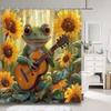 Funny Cute Animal Shower Curtain Riding Shark Cat, Dog In Bathtub And Pretty Pig Polyester Fabric Shower Curtains Bathroom Decor