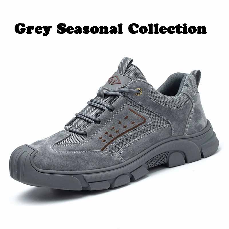 Men Anti smashing Puncture Anti Slip Abrasion Resistant Soft Sole Protect Safety Shoes Comfortable Breathable Work Shoes Comfortable Soft Sole Non sli 43