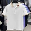 STORN High Quality Men's Short Sleeve Polo Shirt Light Luxury Business Style Comfort Casual Patchwork Neckline Fashion T-shirt