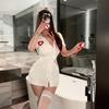 Plus Size Woman Lingerie Nurse Cosplay Lingerie Uniform Dress Suit Babydoll Teddy Chemises Porn Erotic Maid Costume Lenceria
