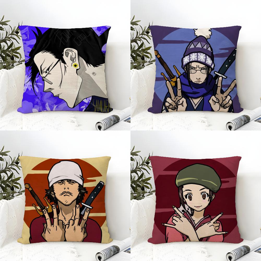 Comic Cartoon S-Samurai Champloo Pillow Case Linen Pillow Case Sofa Home Decor Cushion Cover Cushion Cove
