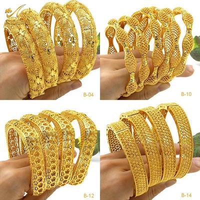 Alloy Spring Indian Gold-Plated Hollow Jewelry Set: Women's Bracelet Ring Bridal Accessories