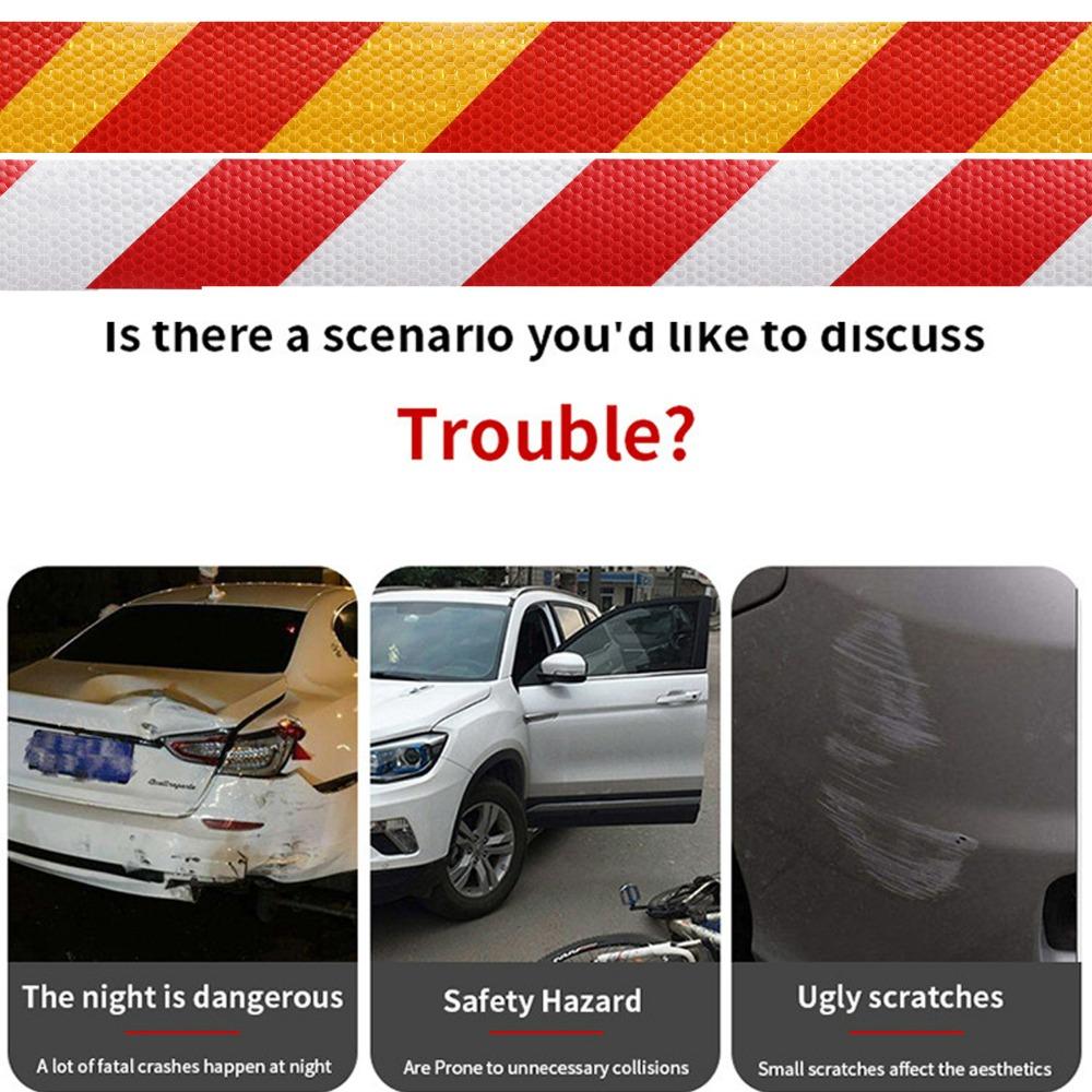 5cm*3m Reflective Tape Roll Car Warning Sticker Self Adhesive High Visibility Safety Decal for Truck Trailer Motorcycle Bicycle