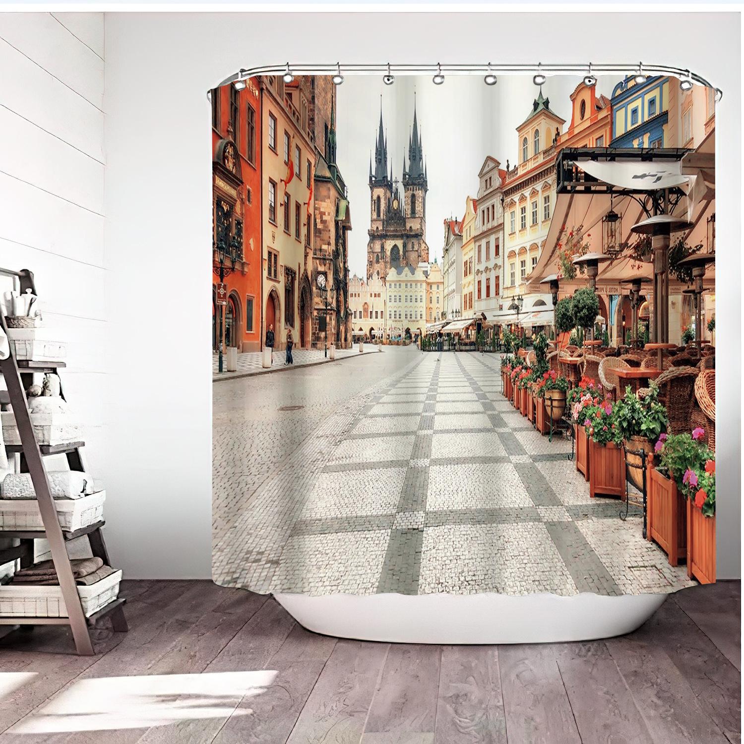 

JINRUN утолщенная водонепроницаемая занавеска для ванной комнаты, устойчивая к плесени, занавеска для душа, занавеска для душевой перегородки, занавеска для душа, занавеска для ванной комнаты, бесплатная перфорация 180cmx200cm