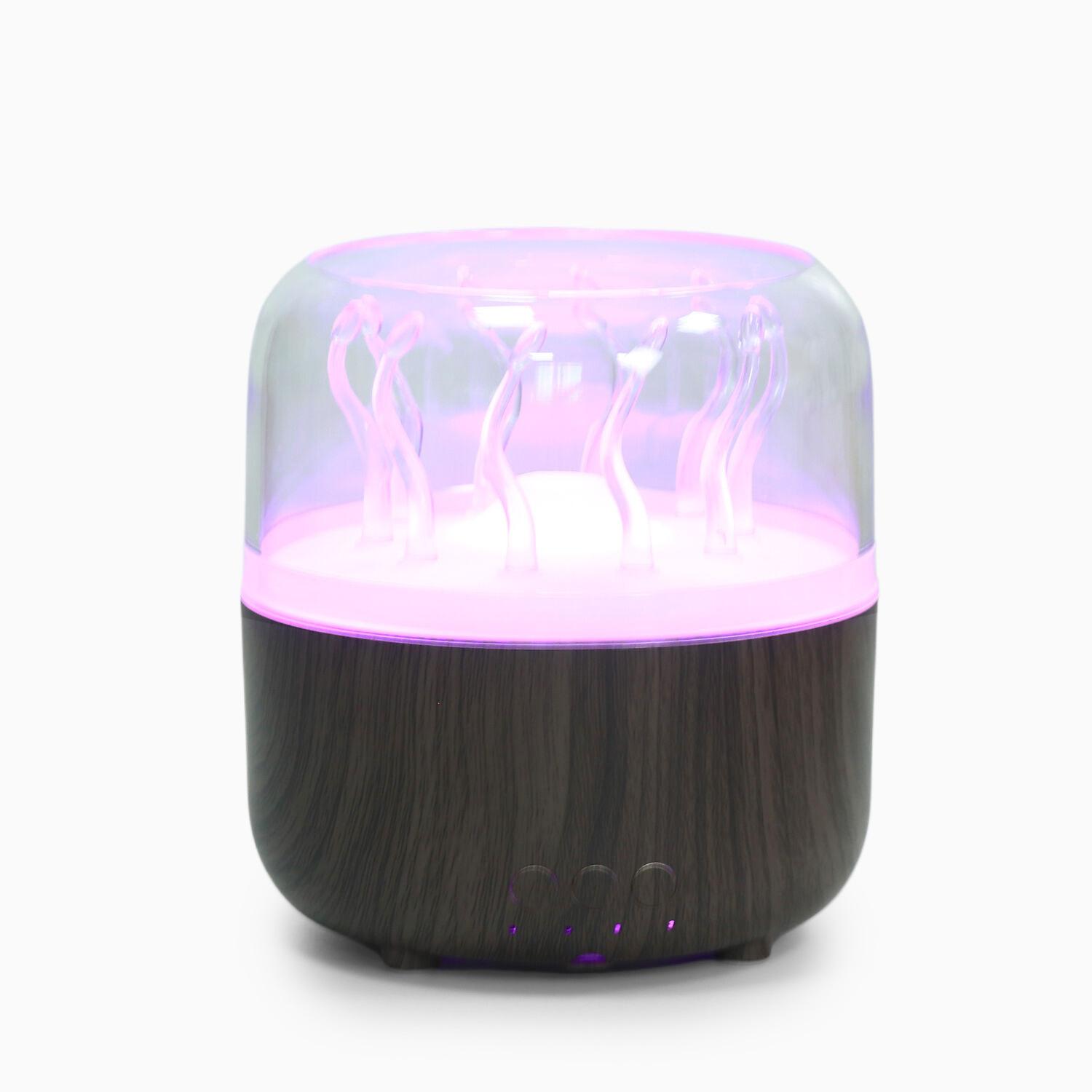 

280ML Rotating Seaweed Aroma Humidifier Essential Oil Diffuser with Remote & Timer, 7 Colors Light for Bedroom темний колір блондин