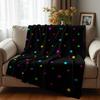 Rainbow Oyster Shell Sketch Soft Flannel Blanket Breathable Warm Throw for Office Car Sofa Kids Room Birthday Xmas Gift
