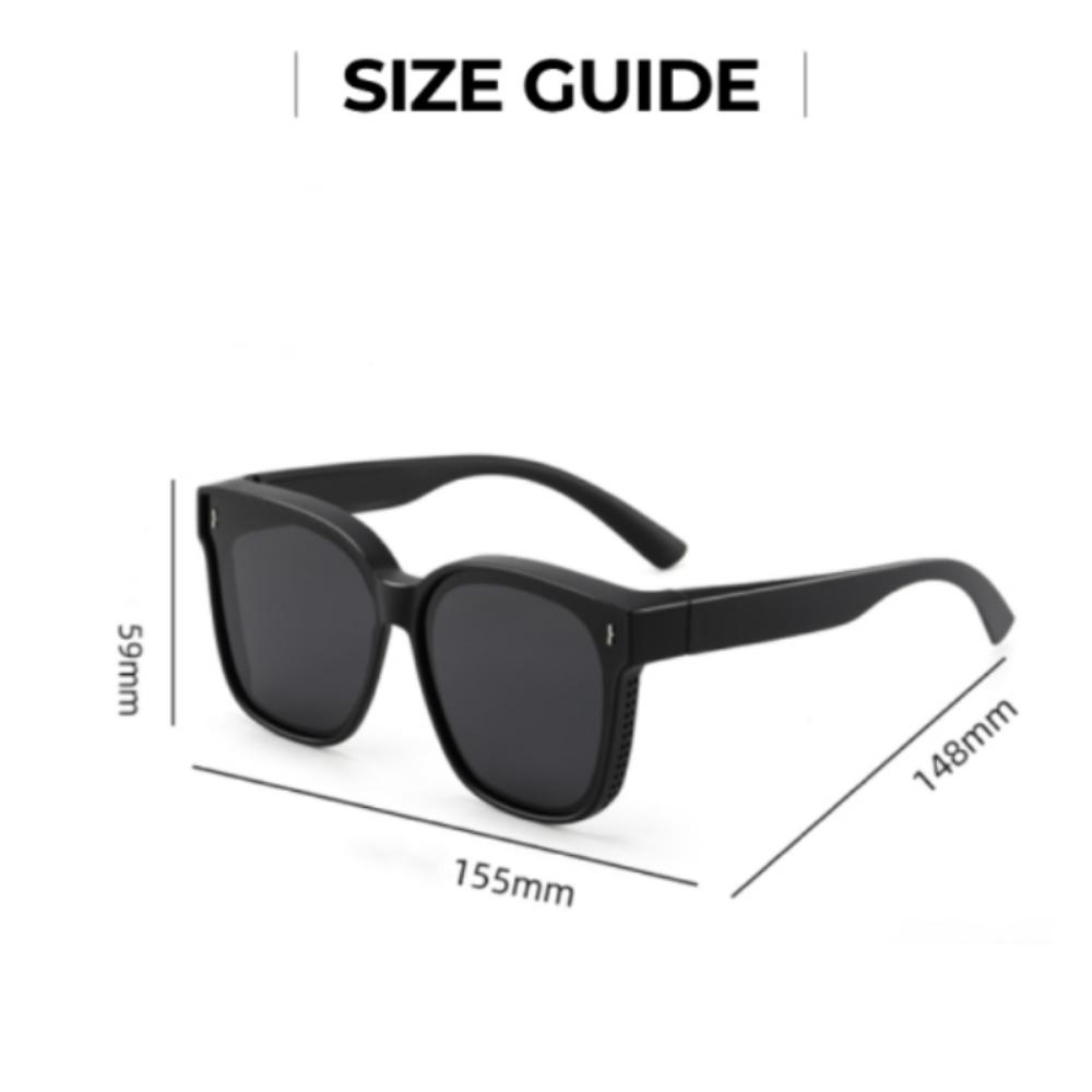 Likedoc unisex UV400 polarized sunglasses to wear over glasses