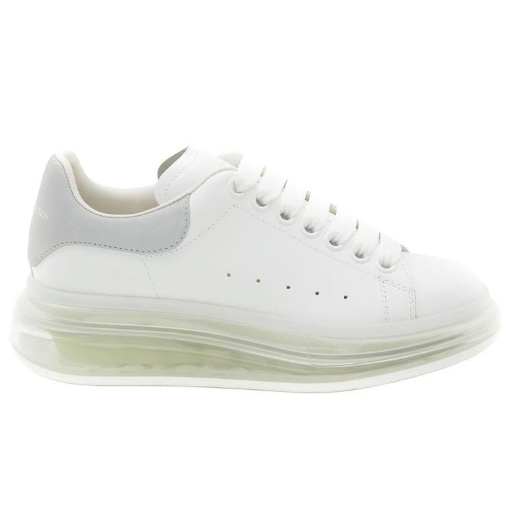 (WMNS) Alexander McQueen Air Bubble Wedge Sole Oversized Sneaker 'White Grey' Women's 666892WIA4T9058
