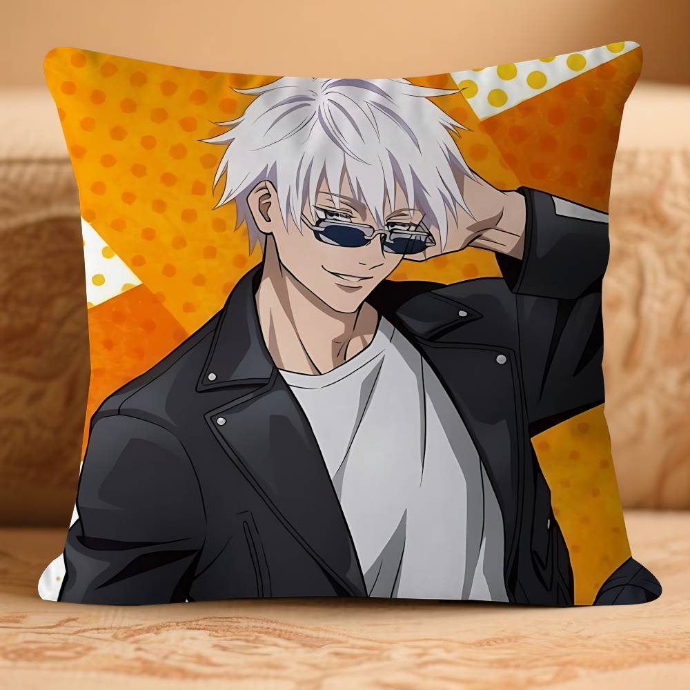 

Satoru Anime GojoS Pillow Case Removable Washable Cushion Cover – All-Season Soft Linen 16x16Inch