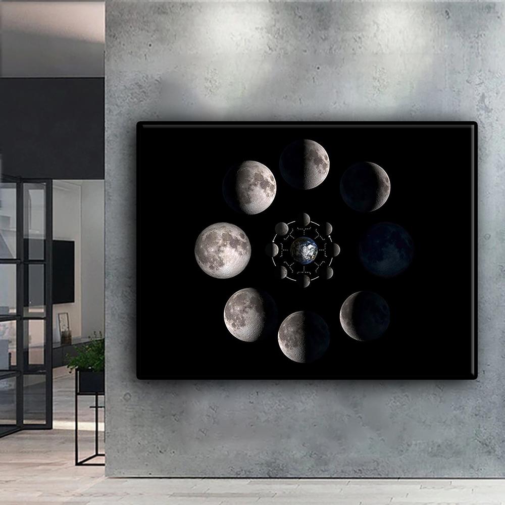 5D Diy Diament Malarstwo Faza księżyca Cross Stitch Pełna mozaika z haftu diamentowego