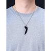 Obsidian Fang Amulet Pendant for Men [Koai] Wolf's