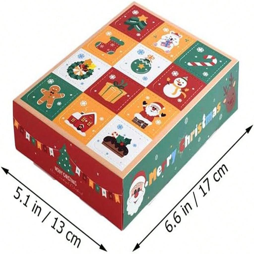 5pcs 12 Days Christmas Advent Calendar Countdown To Christmas Calendar Decoration Empty Boxes Refillable Advent Xmas For Festive
