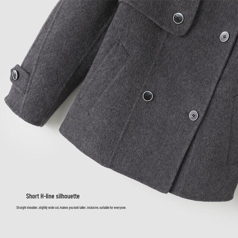 Yibai Women's Wool Blend Short Double-Faced Coat