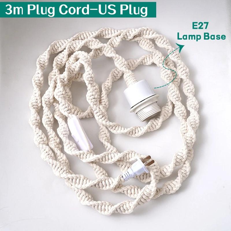 

Богемный подвесной абажур макраме ручной работы DIY светодиодная люстра крышка гостиная домашний декор настенный настольный светильник абажур фитинг